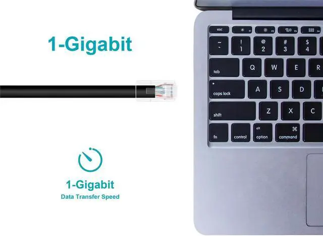 Alt view image 9 of 10 - Monoprice Cat6 Ethernet Patch Cable - 7 Feet - Black | Network Internet Cord - RJ45, Stranded, 550Mhz, UTP, Pure Bare Copper Wire, 24AWG - Zeroboot Series