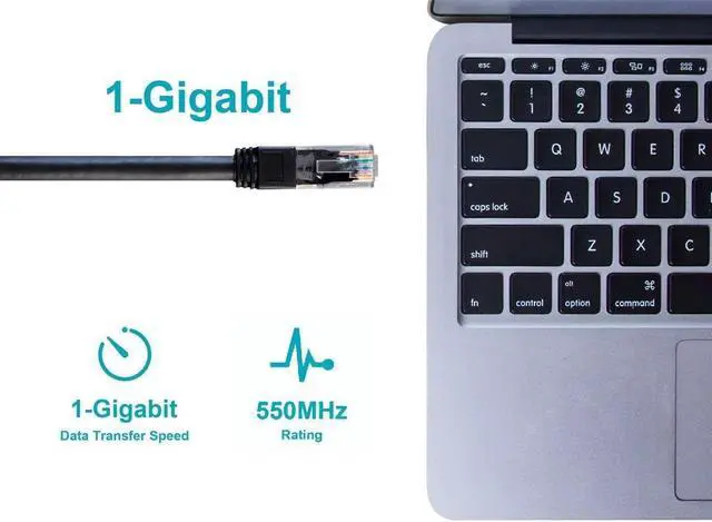 Alt view image 5 of 6 - Monoprice Cat6 Ethernet Patch Cable - 50 Feet - Black | Snagless RJ45, Stranded, 550MHz, UTP, Pure Bare Copper Wire, 24AWG, Outdoor Rated