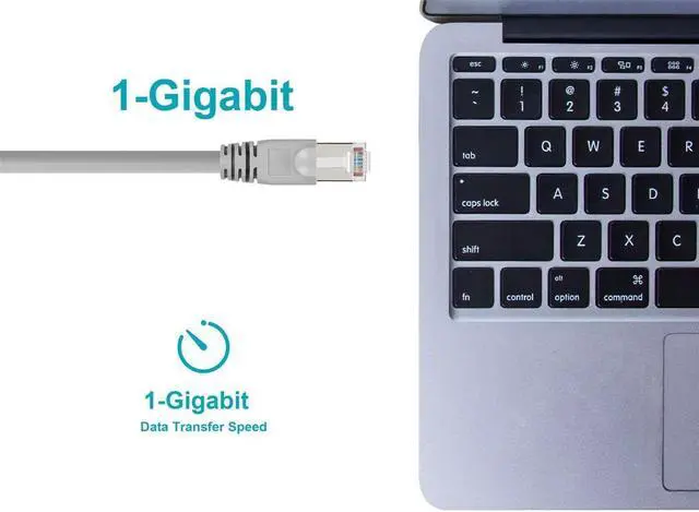 Alt view image 11 of 12 - Monoprice Cat5e Ethernet Patch Cable - Network Internet Cord - RJ45, Stranded, 350Mhz, STP, Pure Bare Copper Wire, 24AWG, 25ft, Gray