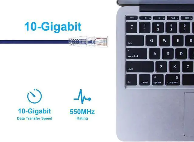 Alt view image 6 of 7 - Monoprice Cat6 Ethernet Patch Cable - 7 Feet - Purple | Snagless RJ45 Stranded 550MHz UTP CMR Riser Rated Pure Bare Copper Wire 28AWG - SlimRun Series