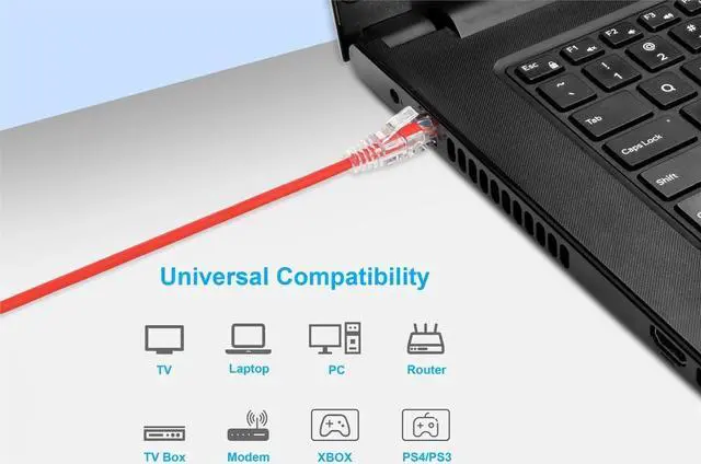 Alt view image 8 of 8 - Monoprice Cat6 Ethernet Patch Cable - 0.5 Feet - Red | Snagless RJ45 Stranded 550MHz UTP CMR Riser Rated Pure Bare Copper Wire 28AWG - SlimRun Series