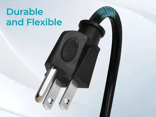 Alt view image 4 of 6 - Monoprice Power Cord Splitter - 6 Feet - Black | NEMA 5-15P to 2x NEMA 5-15R, 16AWG, 13A, SJT, Plug Two Devices into a Single Power Outlet
