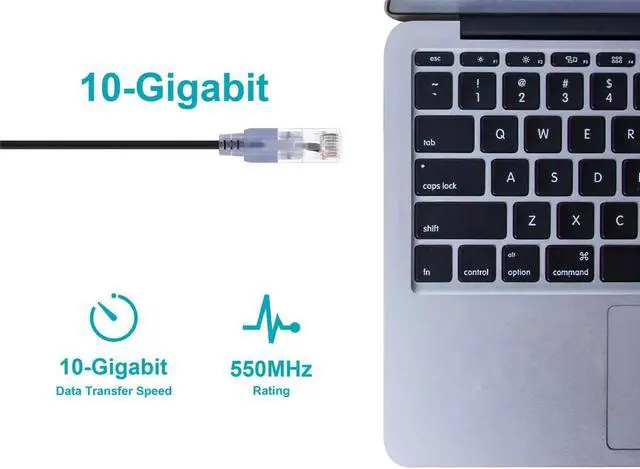 Alt view image 6 of 7 - MONOPRICE CAT6A 3FT BLACK PATCH CABLE_ UTP_ 30AWG_ 10G_ PURE BARE COPPER_ SNAGLE