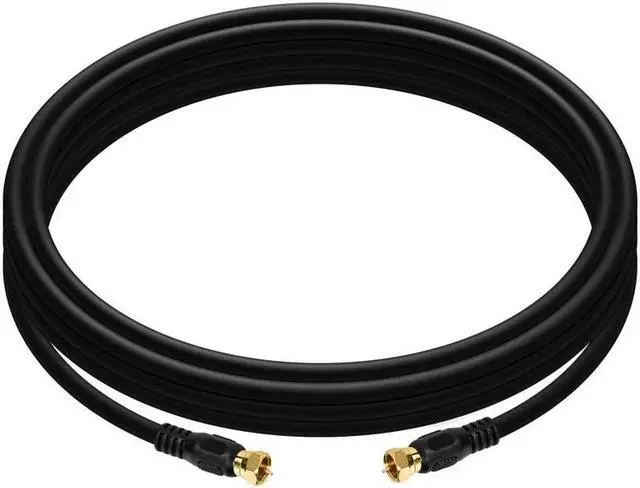 Alt view image 8 of 10 - Monoprice 10 ft. RG-6 Coaxial Cable, Black; For Use With Video Equipment 6313