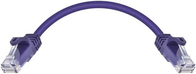 Alt view image 5 of 7 - Monoprice Flexboot Cat6 Ethernet Patch Cable - Network Internet Cord - RJ45, Stranded, 550Mhz, UTP, Pure Bare Copper Wire, 24AWG, 0.5ft, Purlple