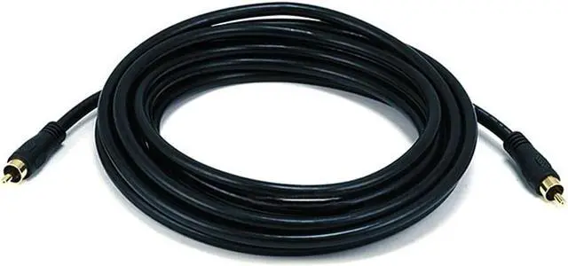 Alt view image 5 of 7 - Monoprice 15ft Coaxial Audio/Video RCA Cable M/M RG59U 75ohm (for S/PDIF, Digital Coax, Subwoofer, and Composite Video)