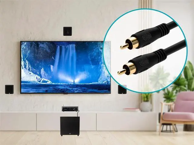 Alt view image 7 of 7 - Monoprice 15ft Coaxial Audio/Video RCA Cable M/M RG59U 75ohm (for S/PDIF, Digital Coax, Subwoofer, and Composite Video)