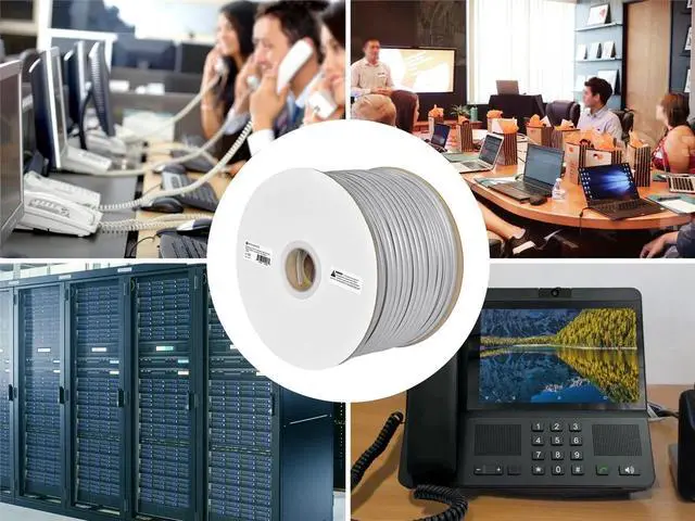 Alt view image 9 of 9 - Monoprice 6 Conductor Stranded Bulk Phone Cable - 1000 Feet - Silver, 28AWG, Flat Cable