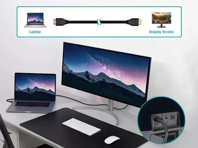 Alt view image 5 of 6 - Monoprice 8K HDMI 2.1 Cable - 3 Feet - Black (5 Pack) Certified Ultra High Speed, 8k@60Hz, 48Gbps, Compatible with Sony PS5 / Microsoft / Xbox Series X & S and More