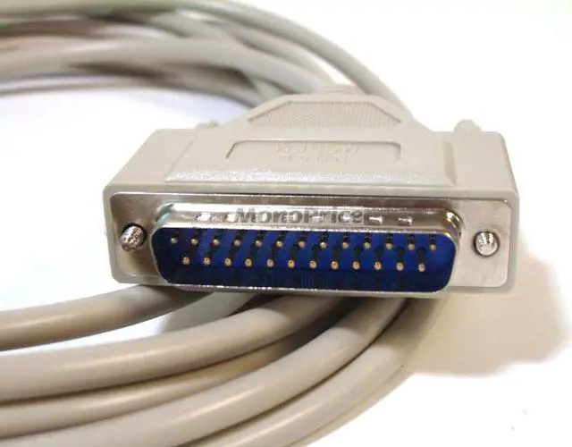 Alt view image 2 of 4 - Monoprice 6ft Molded Null Modem DB25 Male/Female Cable