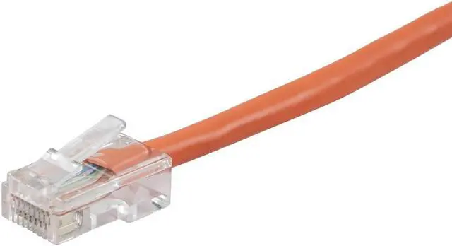Alt view image 4 of 8 - Monoprice Cat6 Ethernet Patch Cable - 1 Feet - Orange, RJ45, Stranded, 550Mhz, UTP, Pure Bare Copper Wire, 24AWG - Zeroboot Series