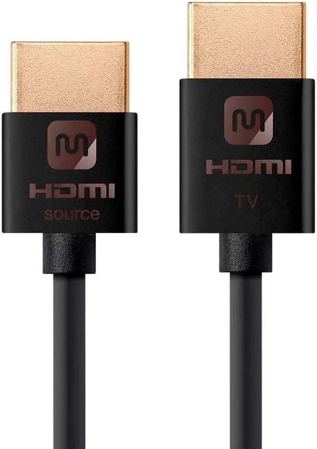 Alt view image 15 of 19 - Monoprice HDMI High Speed Active Cable - 10 Feet - Black, 4K@60Hz, HDR, 18Gbps, 36AWG, YUV 4:4:4 - Ultra Slim Active Series