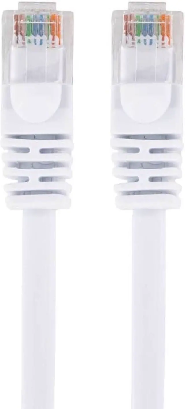 Alt view image 4 of 12 - Monoprice Cat5e Ethernet Patch Cable - Network Internet Cord - RJ45, Stranded, 350Mhz, UTP, Pure Bare Copper Wire, 24AWG, 14ft, White