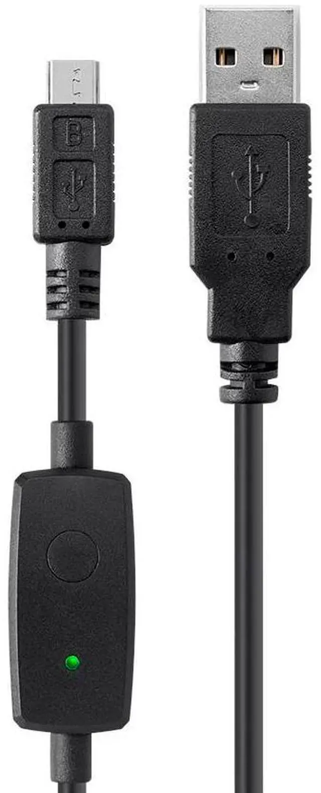 Main image of Monoprice USB 2.0 Cable - 4.5 Feet - Black | USB Type-A Male to USB Micro Type-B Male 30/20 AWG Fast Charge / Security Cable