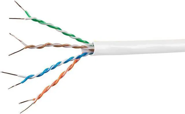 Main image of Monoprice Cat6A Ethernet Bulk Cable - 1000 Feet - White | Network Internet Cord - Solid, 550Mhz, UTP, CMR, Pure Bare Copper Wire, 10G, 23AWG, No Logo