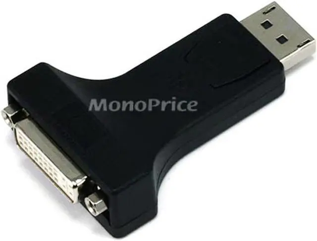 Main image of Monoprice DisplayPort Male to DVI-D Female Adapter (Single-Link) 1920x1200 (250MHz) Compatible With Computer, Desktop, Laptop