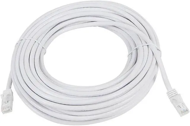 Alt view image 2 of 7 - Monoprice Cat6 Ethernet Patch Cable - 100 Feet - White | Network Internet Cord - RJ45, Stranded, 550Mhz, UTP, Pure Bare Copper Wire, 24AWG - Flexboot Series