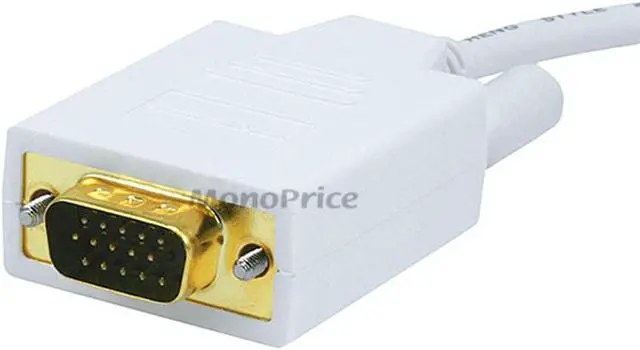 Alt view image 2 of 7 - Monoprice Video Cable - 15 Feet - White | 32AWG Mini Display Port to VGA Cable