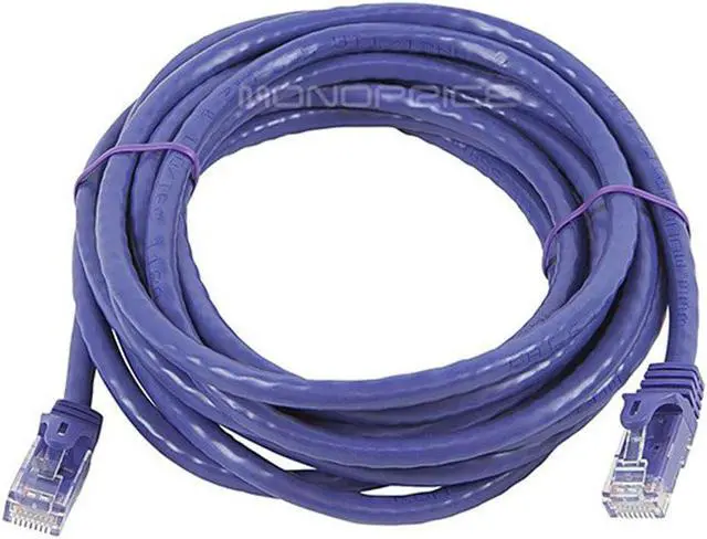 Alt view image 2 of 5 - Monoprice Cat6 Ethernet Patch Cable - 14 Feet - Purple | Network Internet Cord - RJ45, Stranded, 550Mhz, UTP, Pure Bare Copper Wire, 24AWG - Flexboot Series