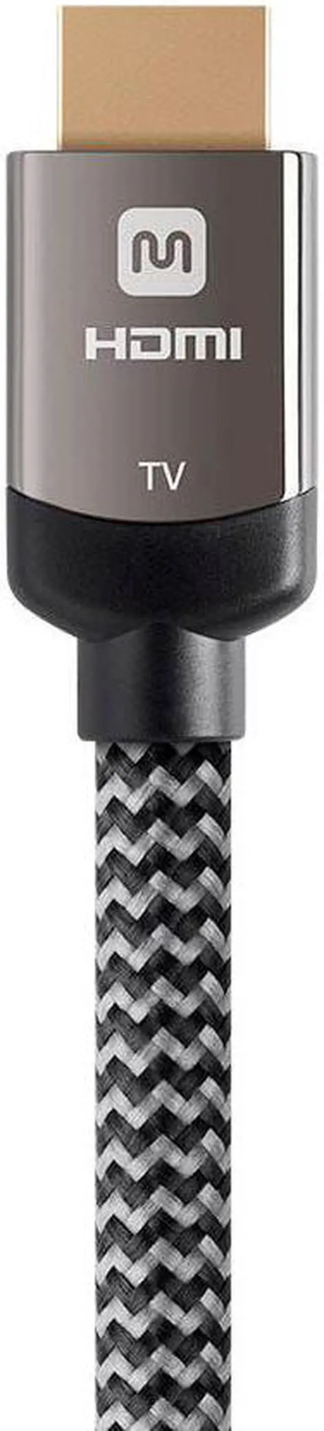 Alt view image 3 of 17 - Monoprice HDMI Cable - 30 Feet - Gray | High Speed, Active Chipset, 4K@60Hz, 18Gbps, HDR, 28AWG, YUV, 4:4:4, CL3 - Luxe Series