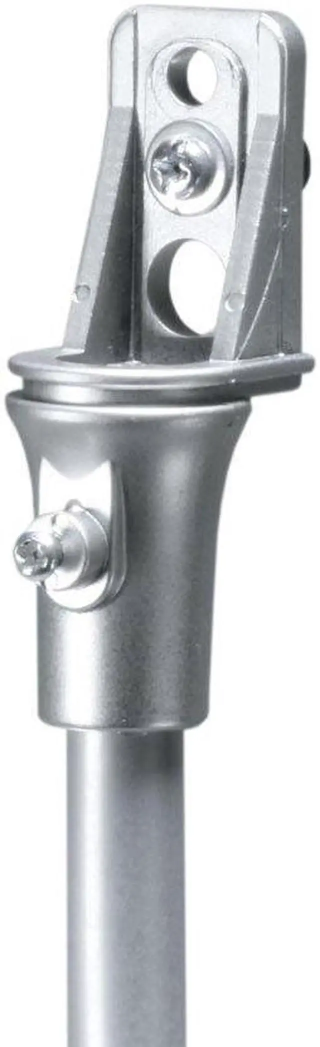 Alt view image 4 of 5 - Monoprice Satellite Speaker Floor Stands - Silver (Pair) Supports Up to 5 Lbs. Each, Height Adjustable (26.8 to 43.3 Inches)