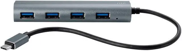 Alt view image 5 of 13 - Monoprice 4 Port USB-C Hub - Aluminum, SuperSpeed Transfer Rates, Compatible With Apple MacBook, Google Chromebook & More