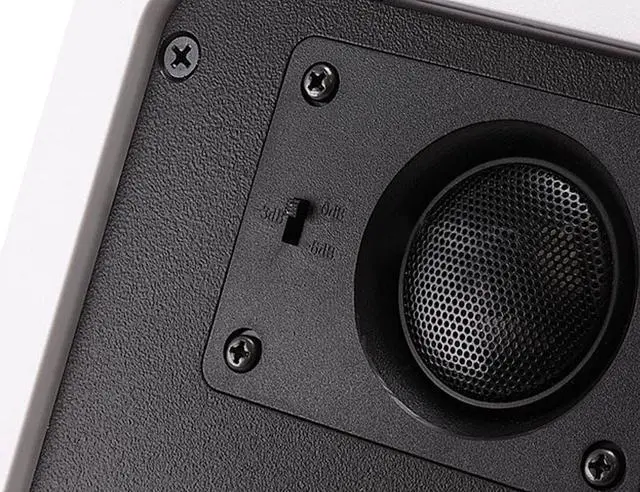 Alt view image 4 of 5 - Monoprice 2-Way Fiber In-Wall Speakers - 8 Inch (Pair) Titanium Silk Dome Tweeters - Caliber Series