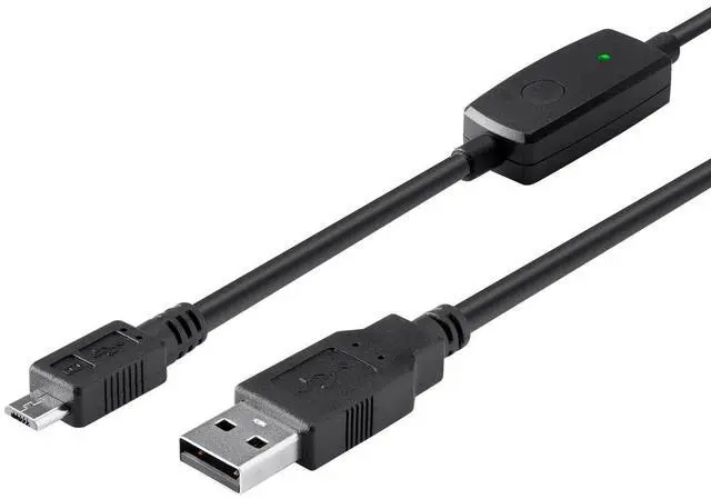 Alt view image 2 of 5 - Monoprice USB 2.0 Cable - 4.5 Feet - Black | USB Type-A Male to USB Micro Type-B Male 30/20 AWG Fast Charge / Security Cable