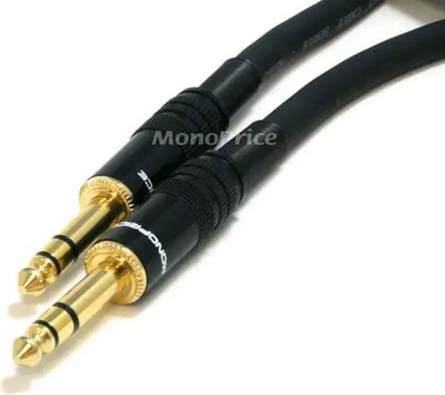 Alt view image 3 of 8 - Monoprice 10ft Premier Series 1/4in TRS Male to Male Cable, 16AWG (Gold Plated)