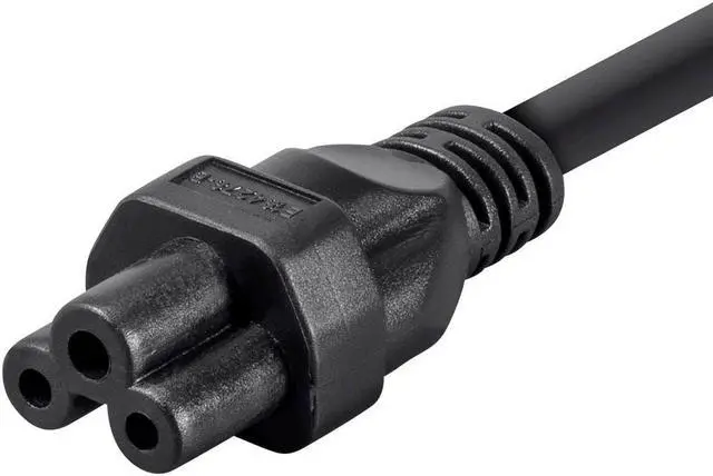 Alt view image 3 of 16 - Monoprice Power Cord - 3 Feet - Black | NEMA 5-15P to IEC 60320 C5, 18AWG, 10A/1250W, 3-Prong
