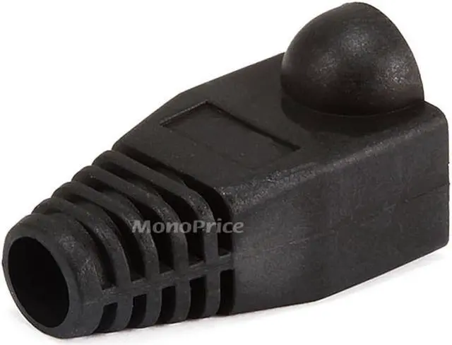 Alt view image 2 of 3 - Monoprice RJ45 Strain Relief Boots, 50 pcs/pack, Black