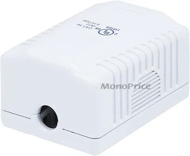 Alt view image 2 of 9 - Monoprice 1-port Cat5e Surface Mount Box - White