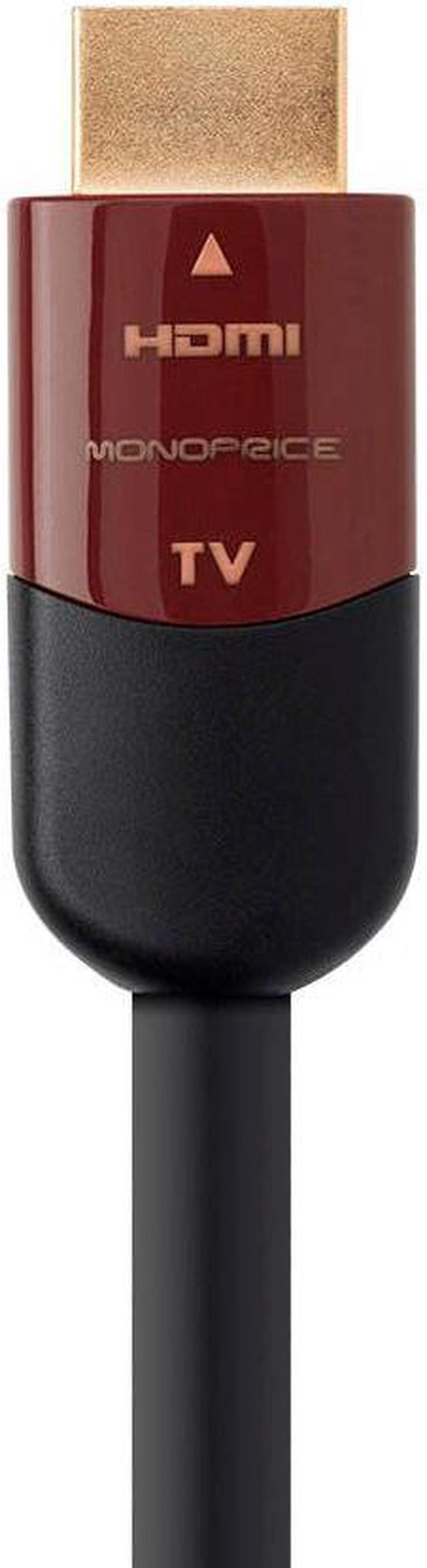 Alt view image 2 of 15 - Monoprice HDMI Cable - 30 Feet - Black | High Speed, Active Chipset, 4K@60Hz, HDR, 18Gbps, 24AWG, YUV, 4:4:4, CL2 - Cabernet Ultra Series