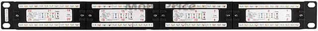 Alt view image 2 of 5 - Monoprice 24-port Cat5e Patch Panel, 110 Type (568A/B Compatible) Black Painted Steel Panel, UL Listed