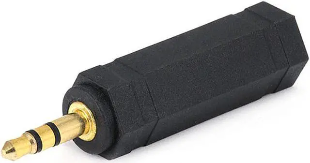 Main image of Monoprice 3.5mm TRS Stereo Plug to 1/4in (6.35mm) TRS Stereo Jack Adapter, Gold Plated