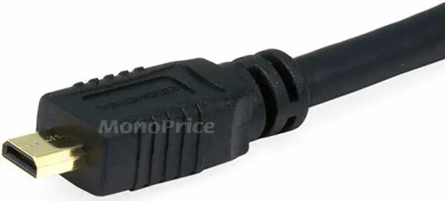 Alt view image 6 of 8 - Monoprice Standard HDMI Cable - 15 Feet - Black | With HDMI Micro Connector, 1080i @ 60Hz, 4.95Gbps, 34AWG