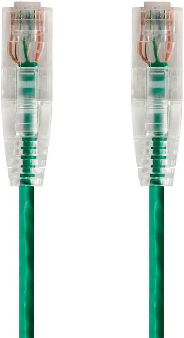 Main image of Monoprice Cat6 Ethernet Patch Cable - 5 feet - Green | Snagless RJ45 Stranded 550MHz UTP CMR Riser Rated Pure Bare Copper Wire 28AWG - SlimRun Series