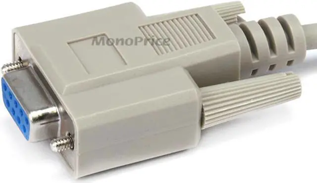 Alt view image 2 of 5 - Monoprice 25ft Molded DB9 Male/Female Serial Cable
