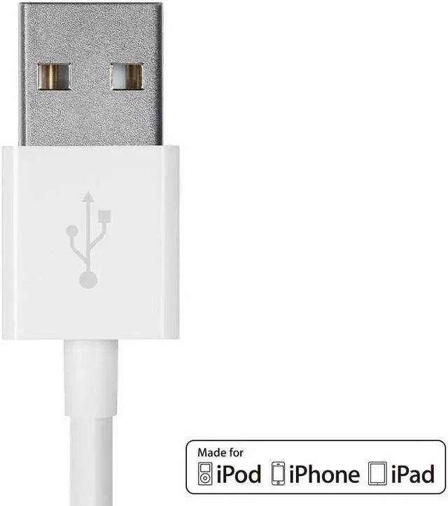 Alt view image 5 of 7 - Monoprice Apple MFi Certified Lightning to USB Charge & Sync Cable - 6 Feet - White | iPhone X, 8, 8 Plus, 7, 7 Plus, 6, 6 Plus, 5S - Select Series