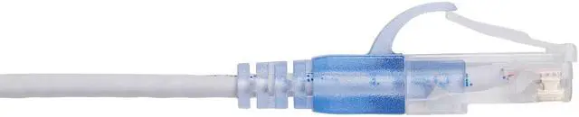 Alt view image 4 of 6 - Monoprice SlimRun Cat6A Ethernet Patch Cable - Network Internet Cord - RJ45, 550Mhz, UTP, Pure Bare Copper Wire, 10G, 30AWG, 3ft, White, 10-Pack