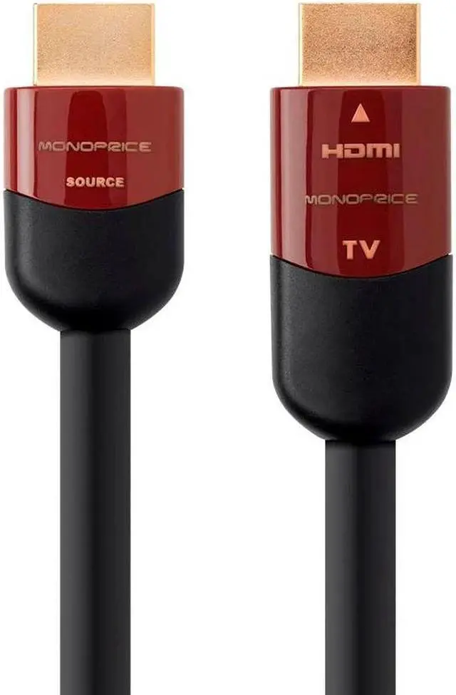 Alt view image 15 of 19 - Monoprice HDMI Cable - 35 Feet - Black | High Speed, Active Chipset, 4K@60Hz, HDR, 18Gbps, 26AWG, YUV, 4:4:4, CL2 - Cabernet Ultra Series