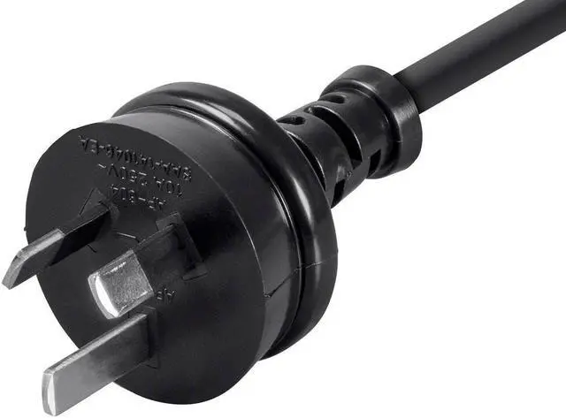 Alt view image 3 of 8 - Monoprice Power Cord - 6 Feet - Black | AS/NZS 3112 (Australia/New Zealand) to IEC 60320 C13, 18 AWG, 5A/1250W, 250V