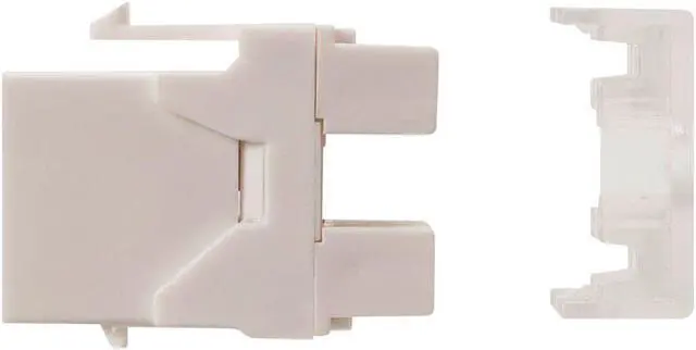 Alt view image 3 of 6 - Monoprice Cat6 RJ45 180-Degree Dual IDC Keystone for 22-24AWG Solid Wire, White