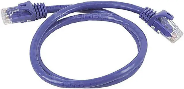 Alt view image 2 of 4 - Monoprice Cat6 Ethernet Patch Cable - 2 Feet - Purple | Network Internet Cord - RJ45, Stranded, 550Mhz, UTP, Pure Bare Copper Wire, 24AWG - Flexboot Series