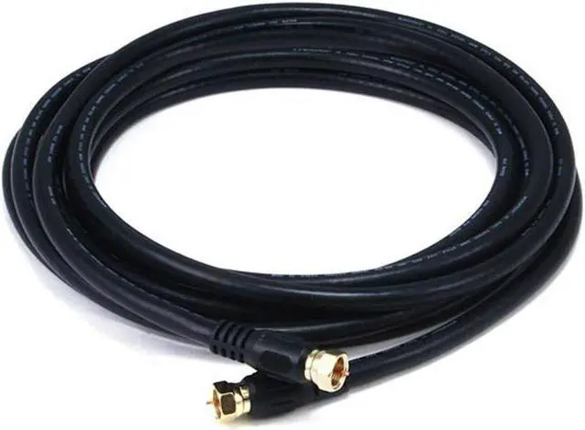Main image of Monoprice 12 ft. RG-6 Coaxial Cable, Black; For Use With Video Equipment 3032