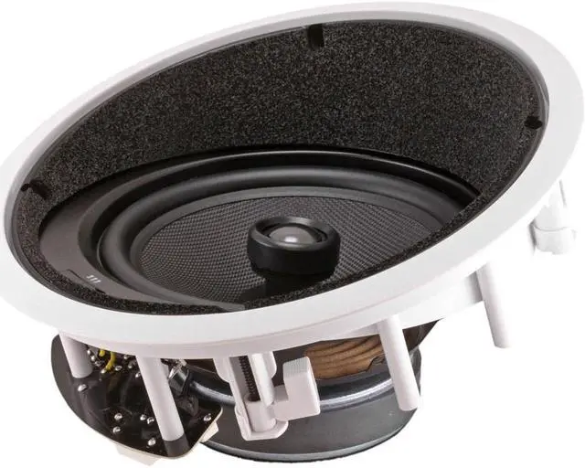 Alt view image 5 of 6 - Monoprice Caliber 2-Way Aramid Fiber In-Ceiling Speakers - 8 Inch With Titanium Tweeters and 15 Angled Drivers (Pair)