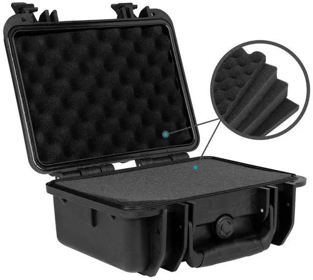 Alt view image 5 of 14 - Monoprice Weatherproof Hard Case - 12in x 10in x 6in With Customizable Foam, Fits HUBSAN Quadcopter Drones