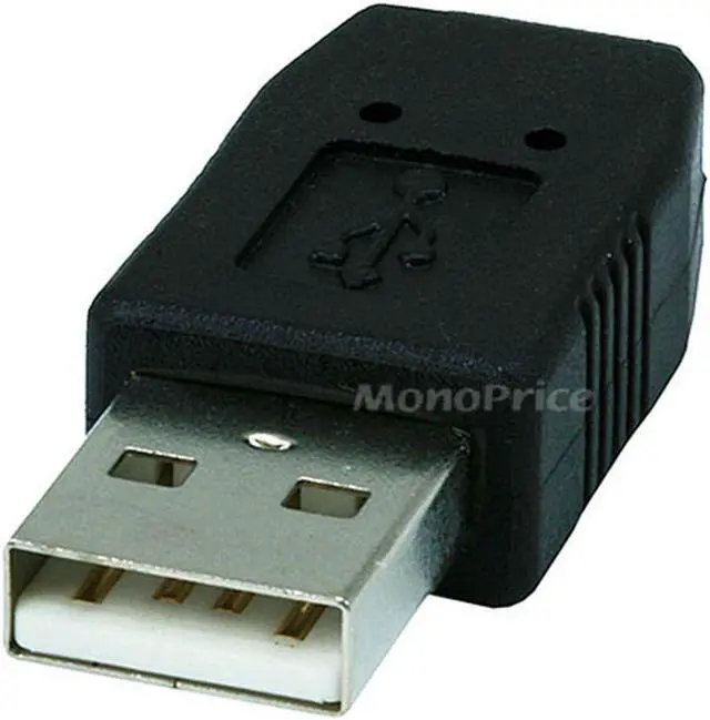 Alt view image 2 of 3 - Monoprice USB 2.0 A Male to Mini 5 pin (B5) Female Adapter