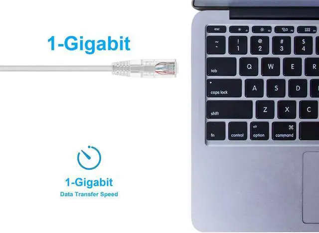 Alt view image 5 of 9 - Monoprice Cat6 Ethernet Patch Cable - 7 feet - White | Snagless RJ45 Stranded 550MHz UTP CMR Riser Rated Pure Bare Copper Wire 28AWG - SlimRun Series