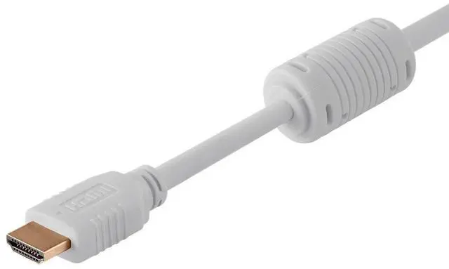 Alt view image 4 of 9 - Monoprice Select Series High Speed HDMI Cable, 4K @ 24Hz, 10.2Gbps, 28AWG, 1.5ft, White